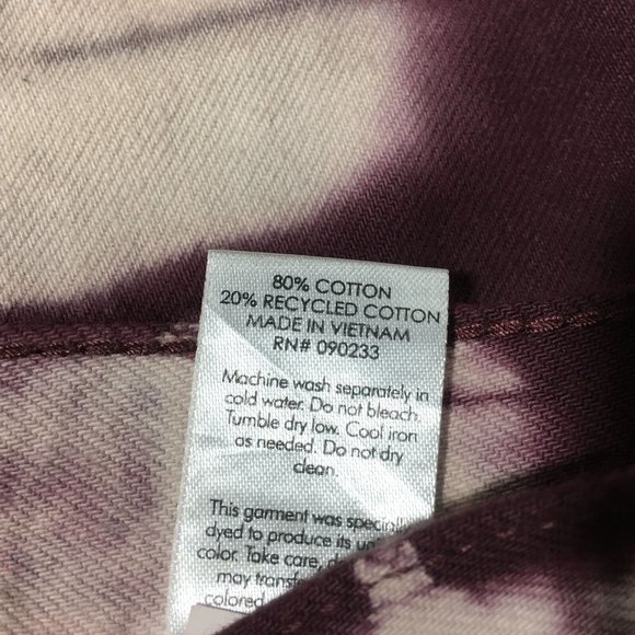 PacSun Tie Dye High Rise Straight Fit Jean, Women's Size 24 - Raspberry - Picture 10 of 16